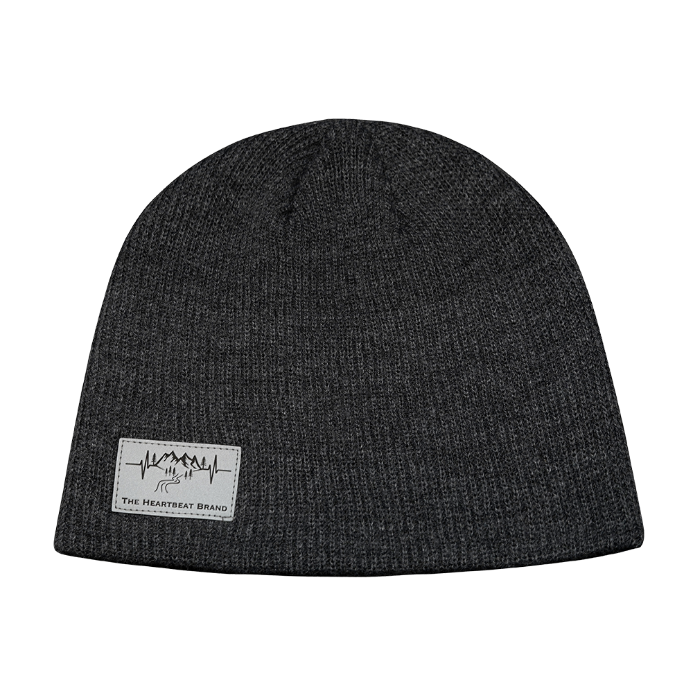 Mountains - Beanie - No Cuff - Charcoal (Unisex)