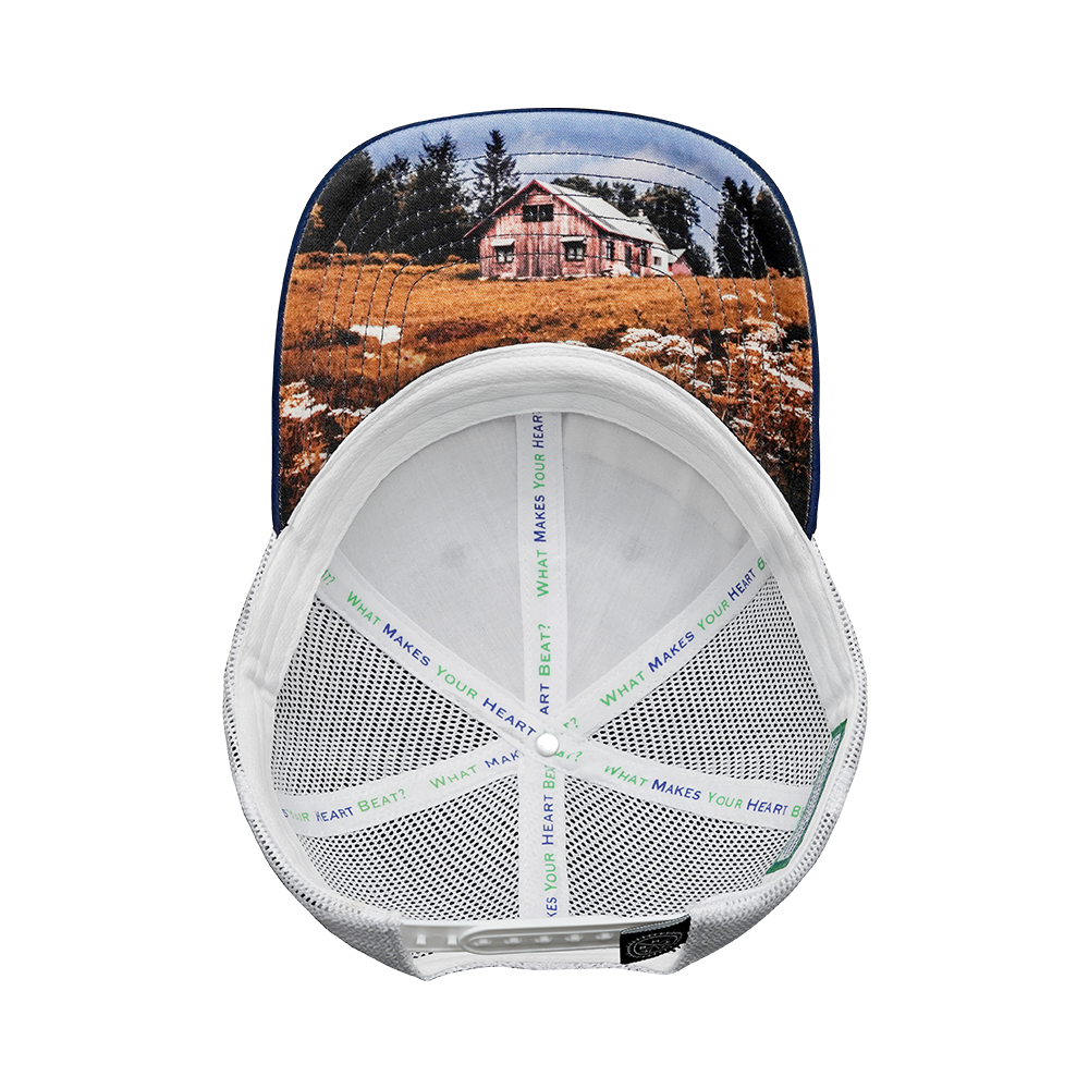 Nevada - 6 Panel - Shallow Fit - Navy / White - Trucker Mesh (Unisex)