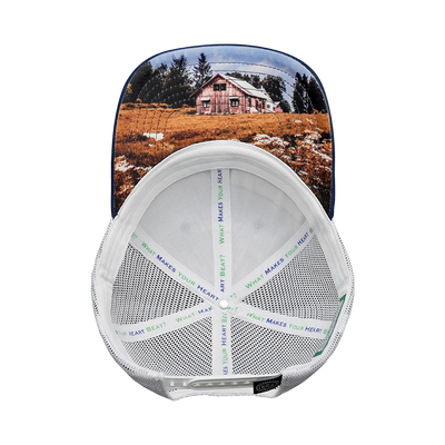 Nevada - 6 Panel - Shallow Fit - Navy / White - Trucker Mesh (Unisex)