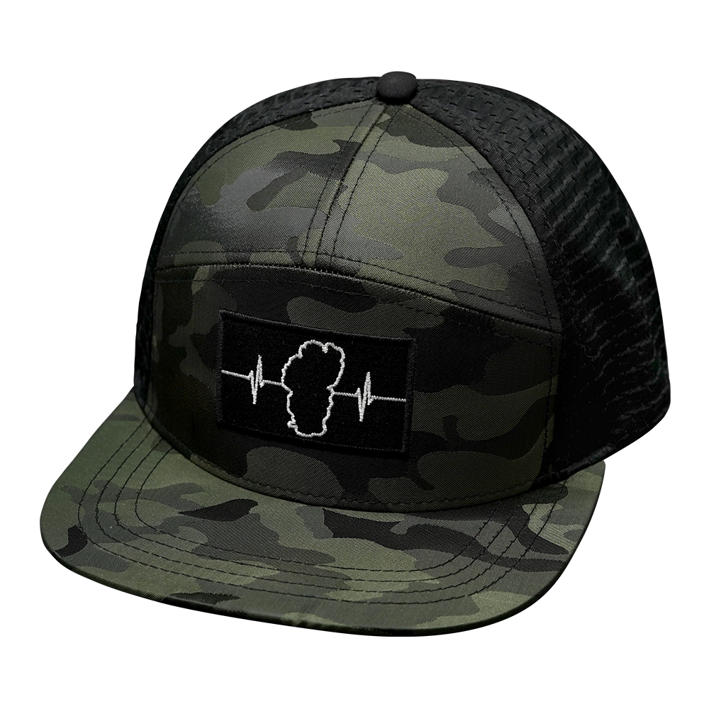 Tahoe - 7 Panel - Green Camo / Black - Jersey Mesh (Unisex)