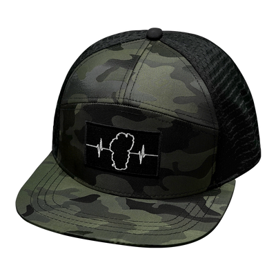 Tahoe - 7 Panel - Green Camo / Black - Jersey Mesh (Unisex)