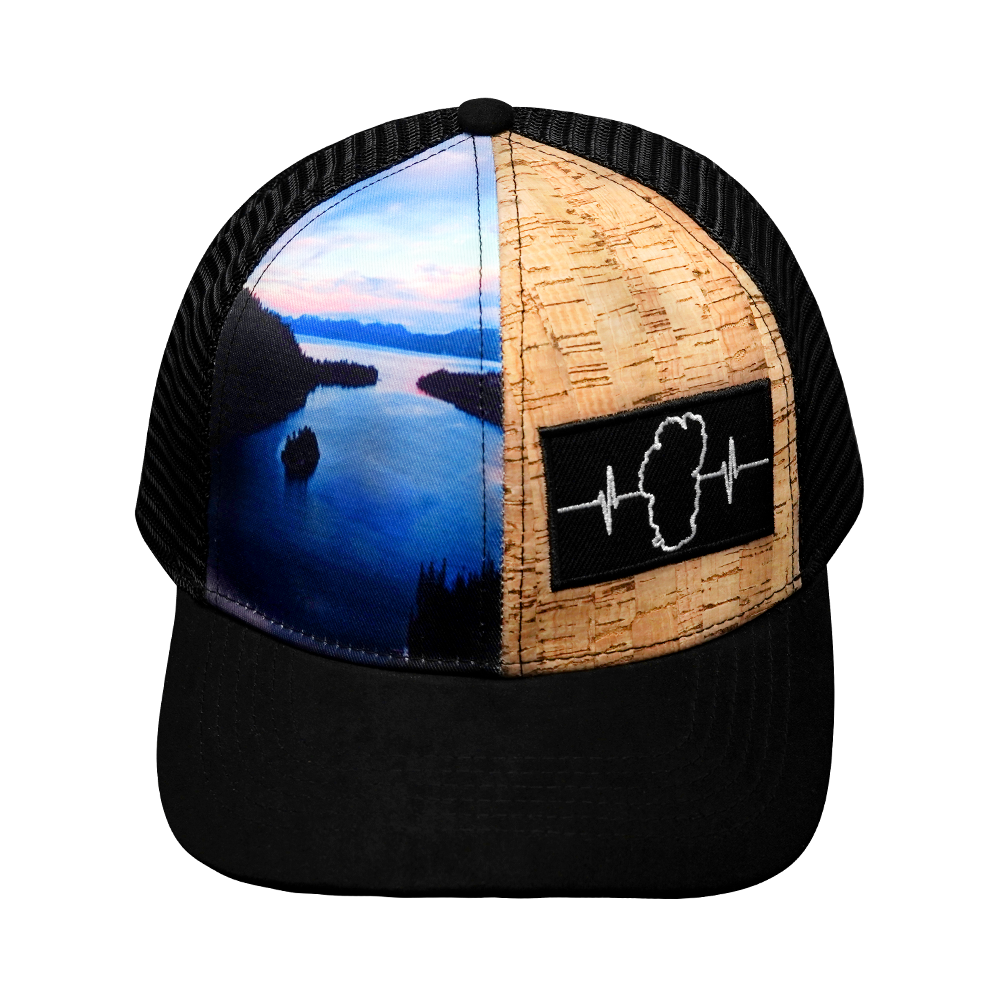 Tahoe - 6 Panel - Cork Hybrid - Emerald Bay Sunrise - Laser Mesh (Unisex)