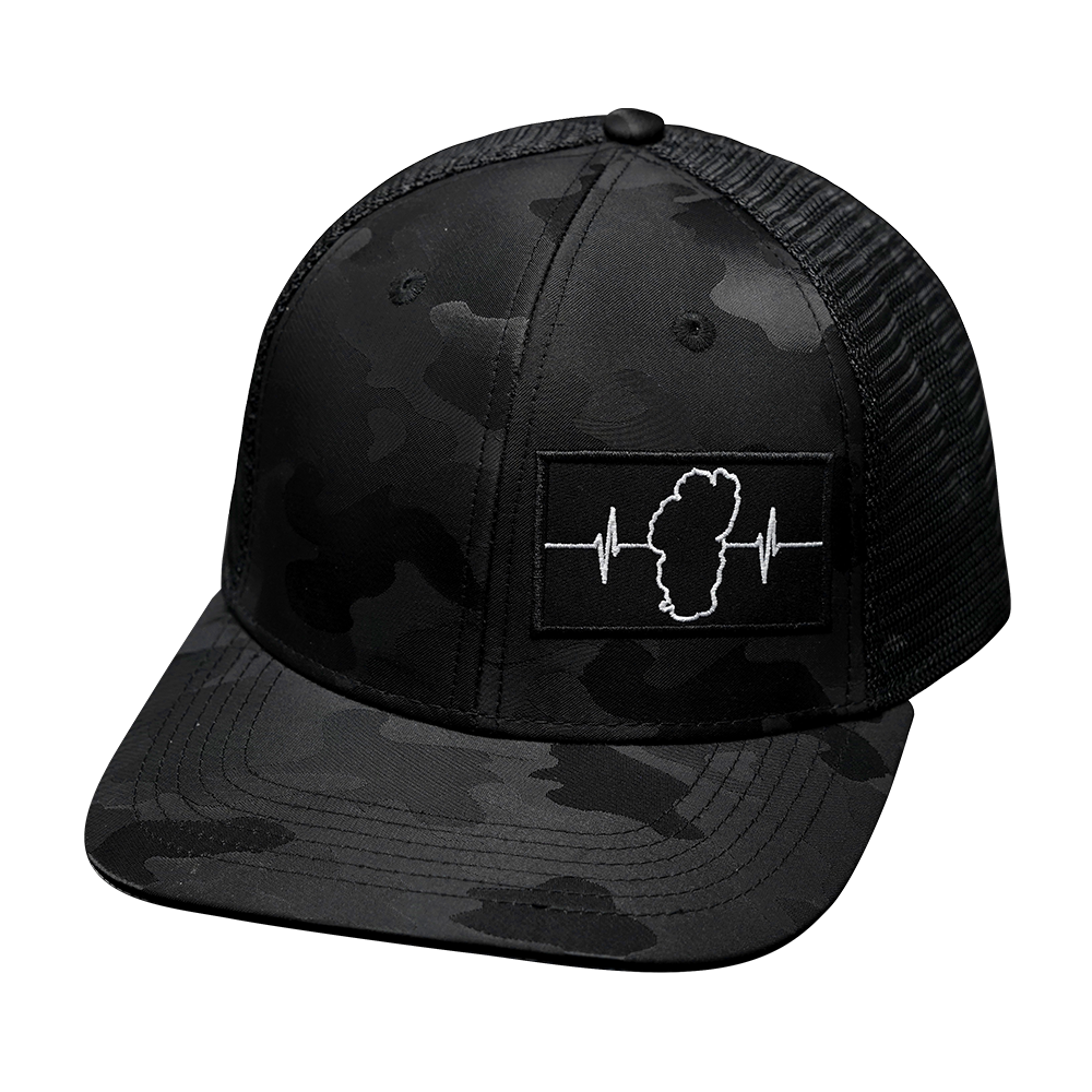 **YOUTH** Tahoe - 6 Panel - Black Camo / Black - Trucker Mesh (Unisex)