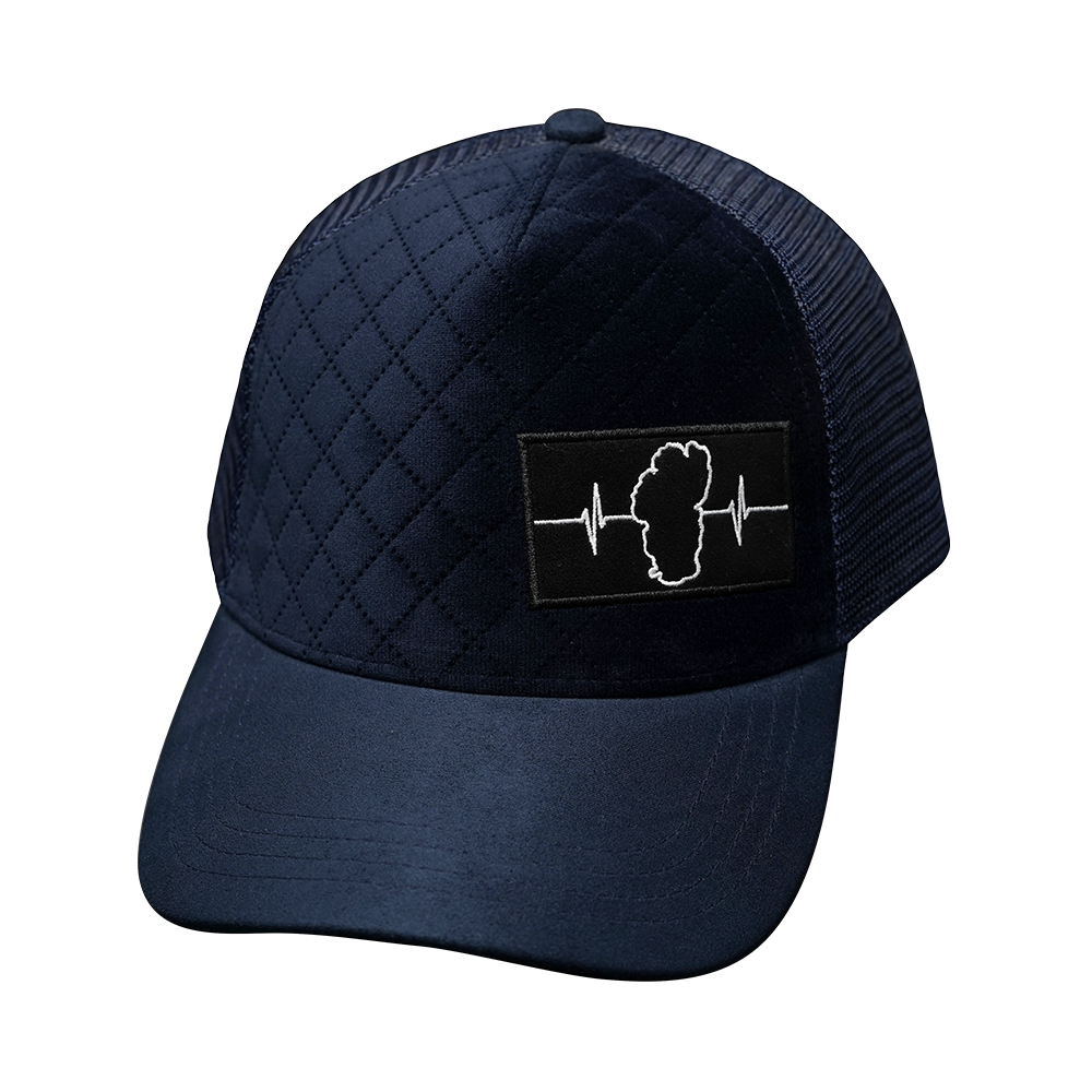 Tahoe - 5 Panel - Quilted Velvet - Navy - Trucker Mesh (Unisex)
