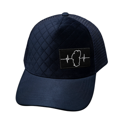 Tahoe - 5 Panel - Quilted Velvet - Navy - Trucker Mesh (Unisex)