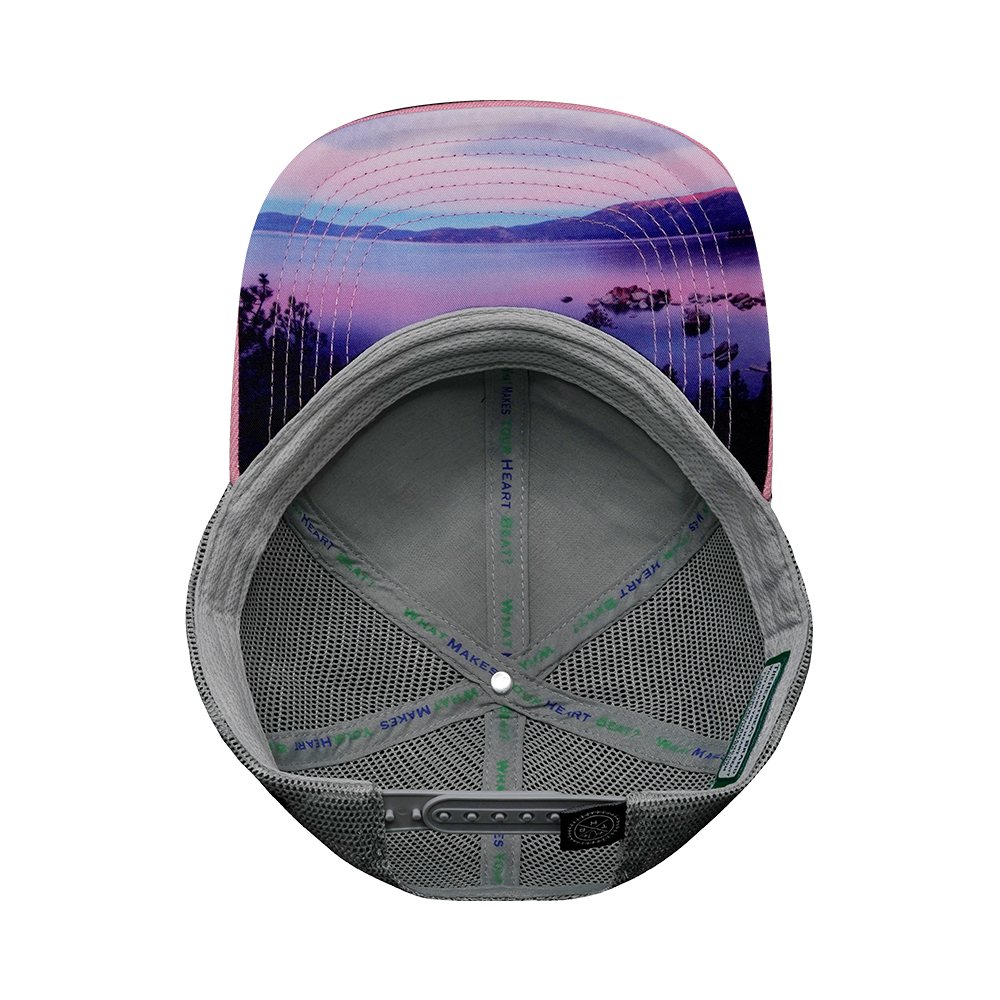 **YOUTH** Tahoe - 6 Panel - Cork - Pink / Gray - Trucker Mesh (Unisex)