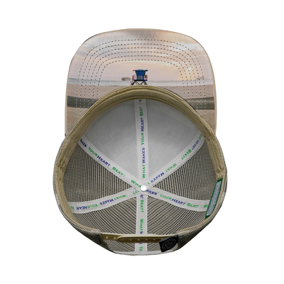California - 6 Panel - Cream / Gray - Trucker Mesh (Unisex)