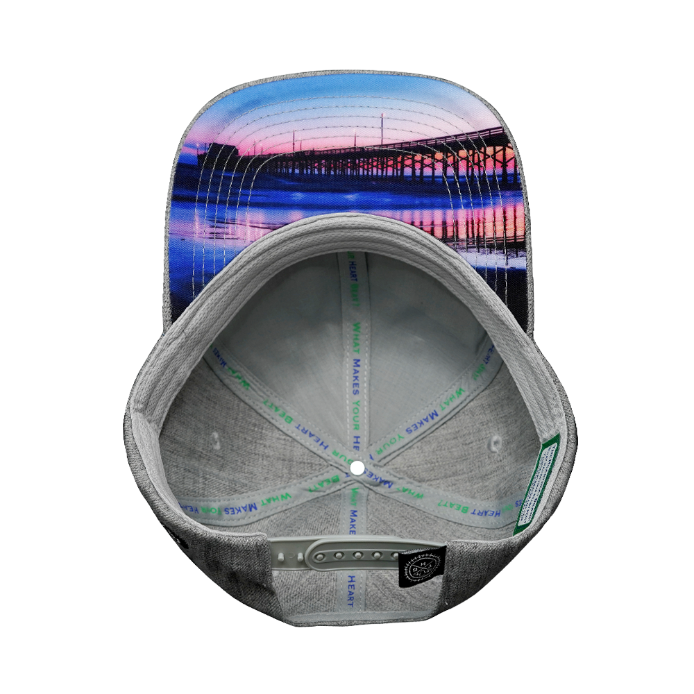 Oceanside "Oside" - 6 Panel - Heather Gray - Fabric Back (Unisex)