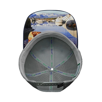 Tahoe - 6 Panel - Heather Navy / Gray - Trucker Mesh (Unisex)