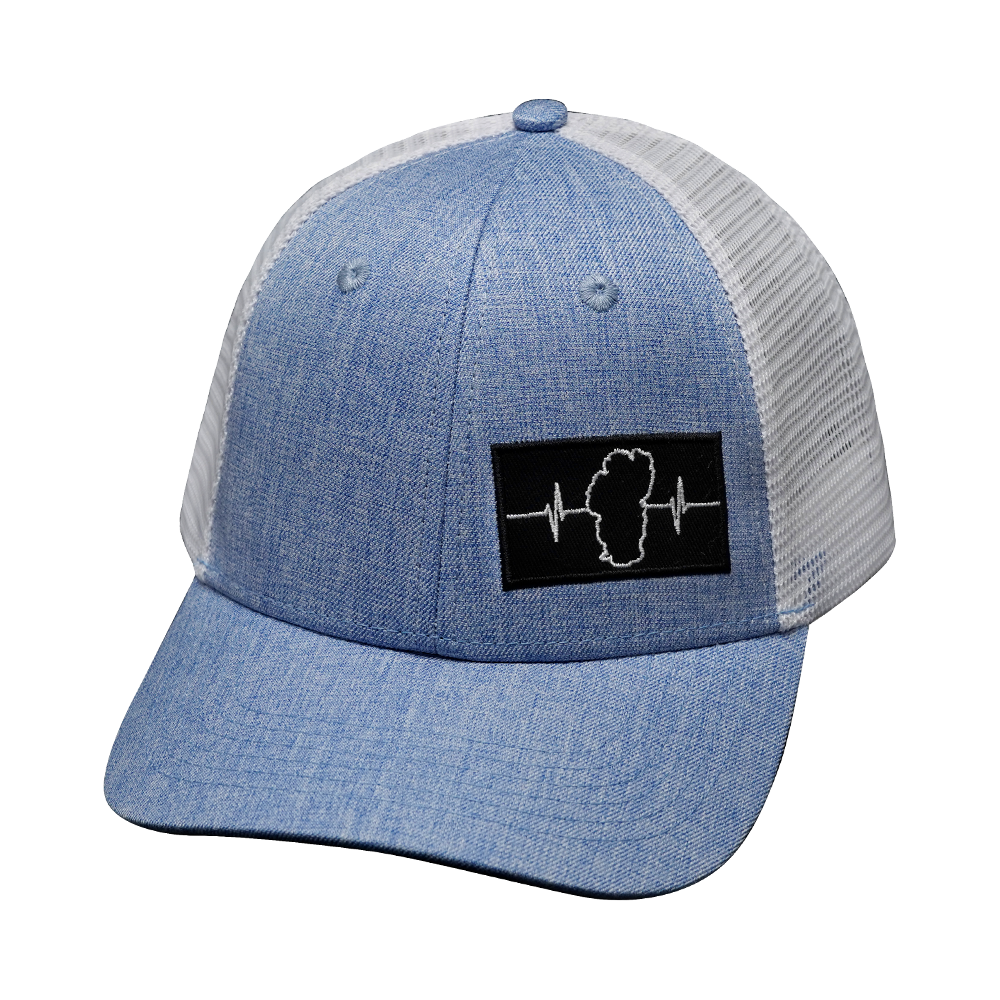 Tahoe - 6 Panel - Shallow Fit - Light Blue / White - Trucker Mesh (Unisex)