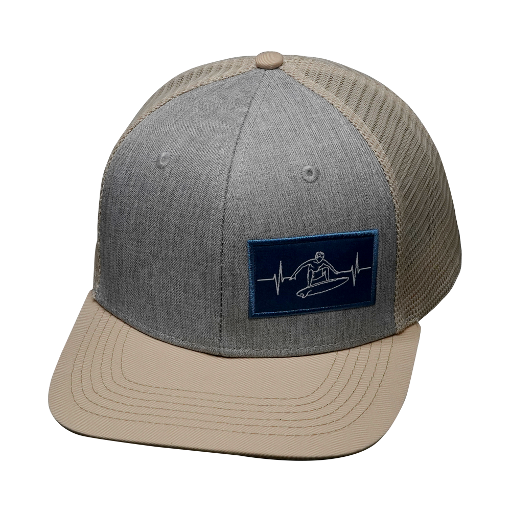Surf - 6 Panel - Cream / Gray - Trucker Mesh (Unisex)