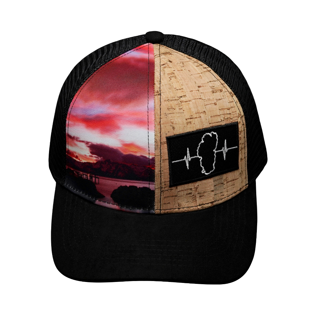 Tahoe - 6 Panel - Cork Hybrid - Summer Sunset - Laser Mesh (Unisex)