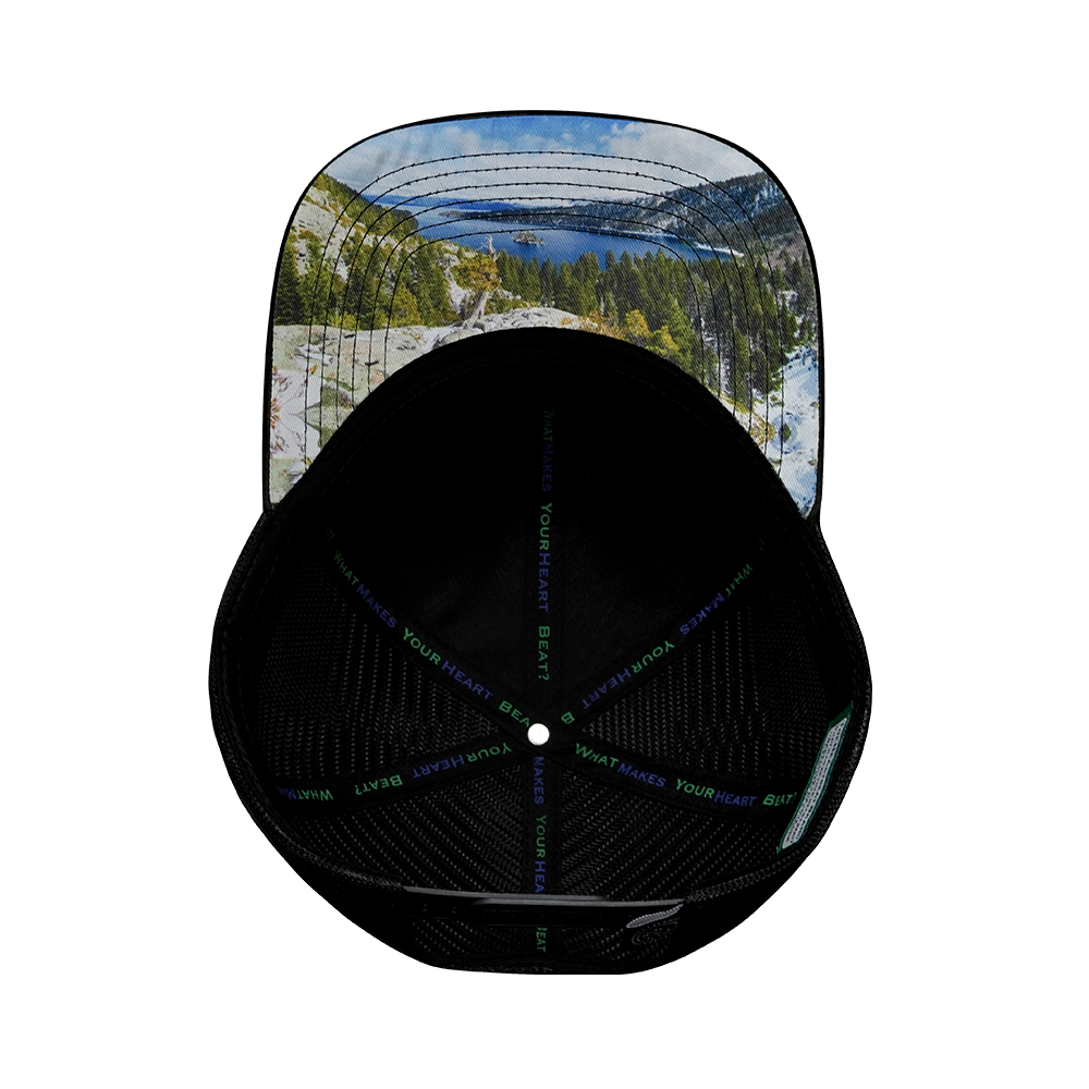 **YOUTH** Tahoe - 6 Panel - Tan Camo / Black - Jersey Mesh (Unisex)