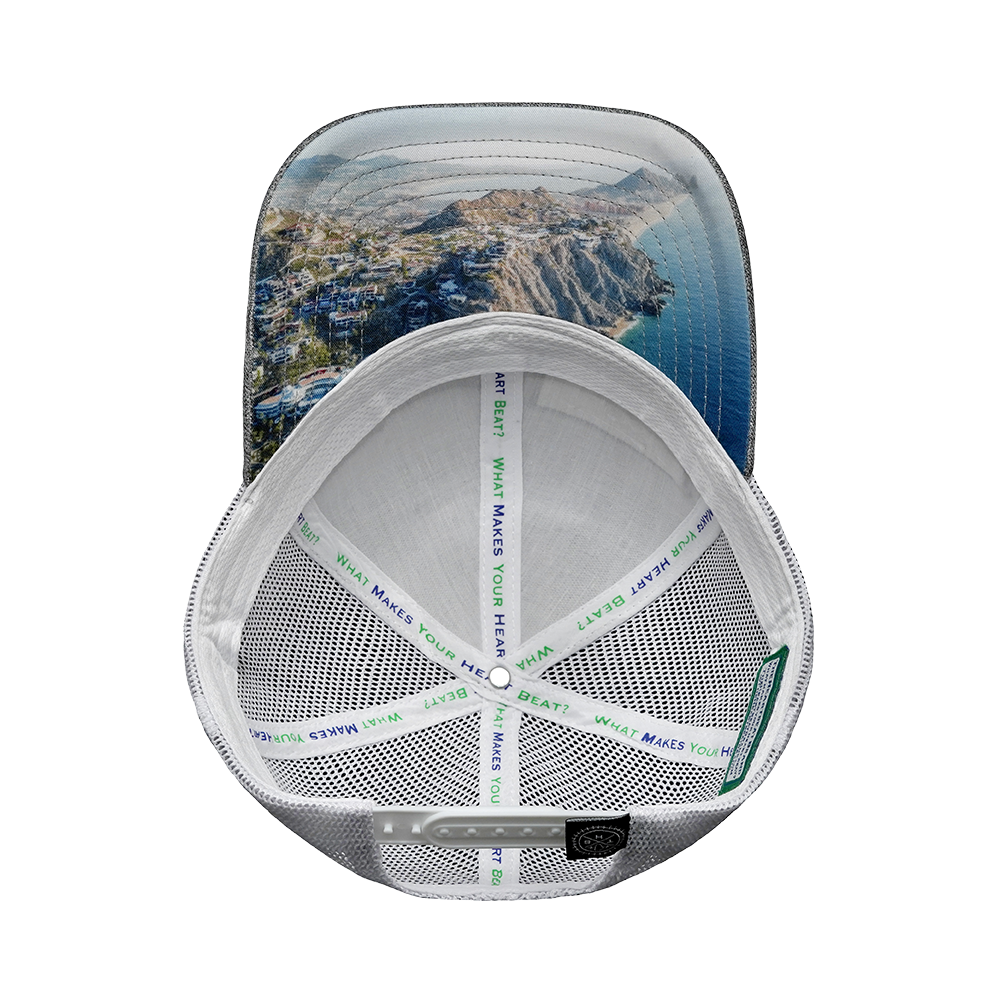 Cabo - 6 Panel - Shallow Fit - Gray / White - Trucker Mesh (Unisex)