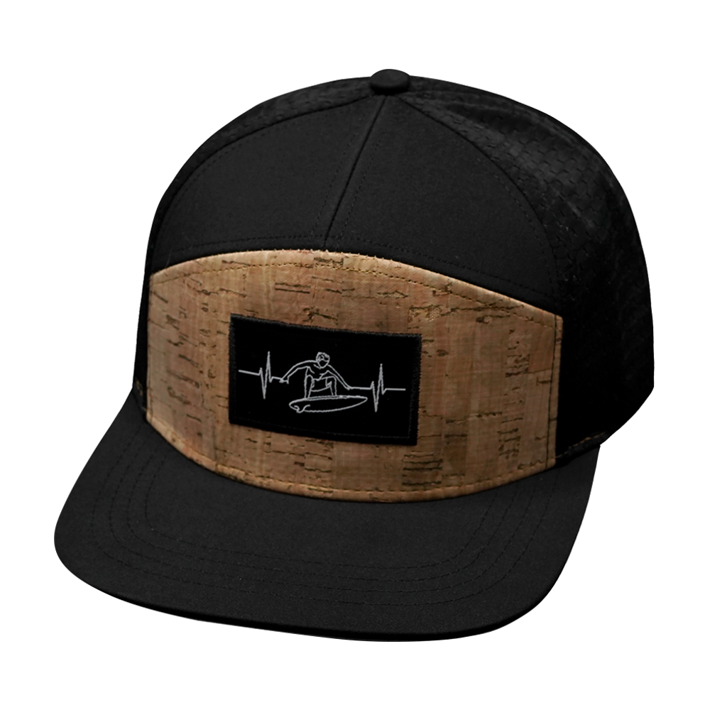 Surf - 7 Panel - Cork - Black - Jersey Mesh (Unisex)