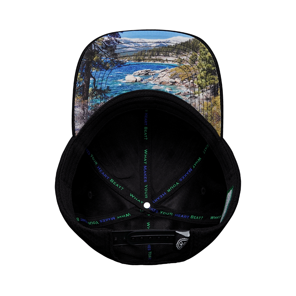 Tahoe - 6 Panel - AirMesh - Athletic Fit - Black - Fabric Back (Unisex)