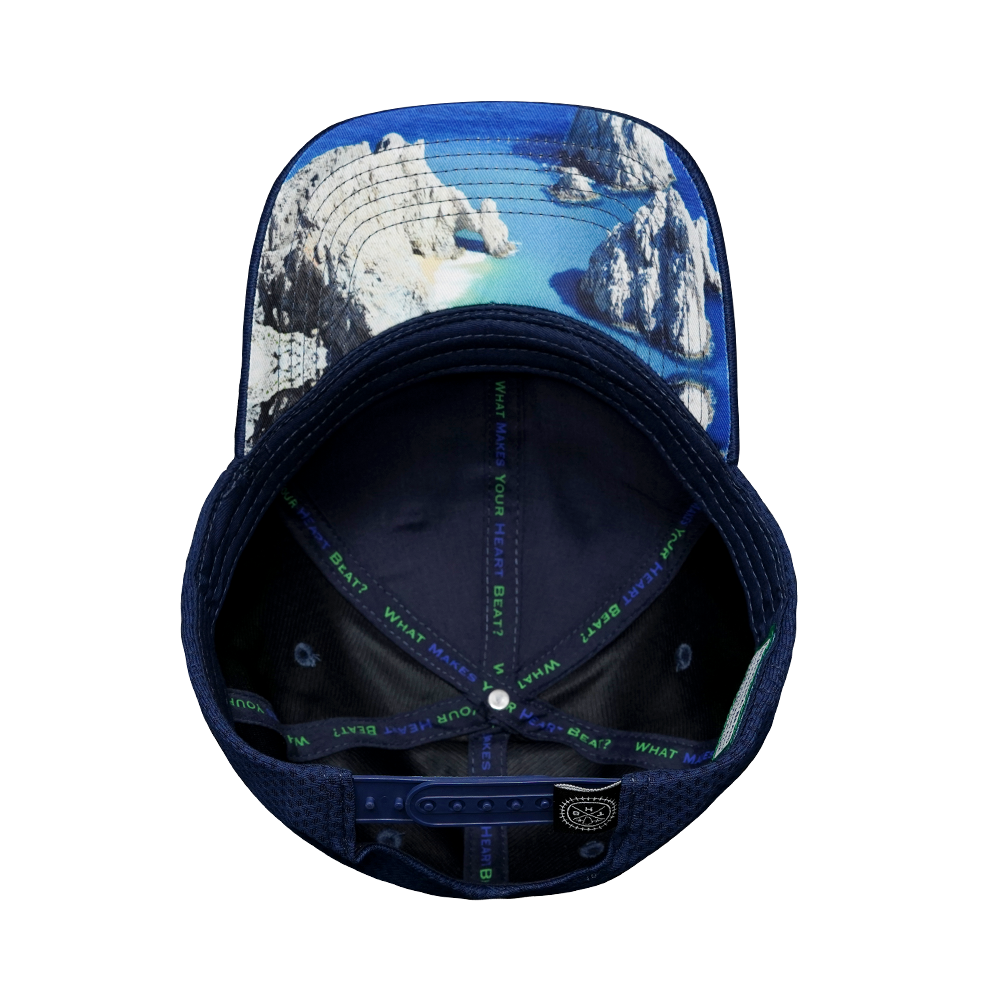 Cabo - 6 Panel - AirMesh - Atheltic Fit - Navy - Fabric Back (Unisex)