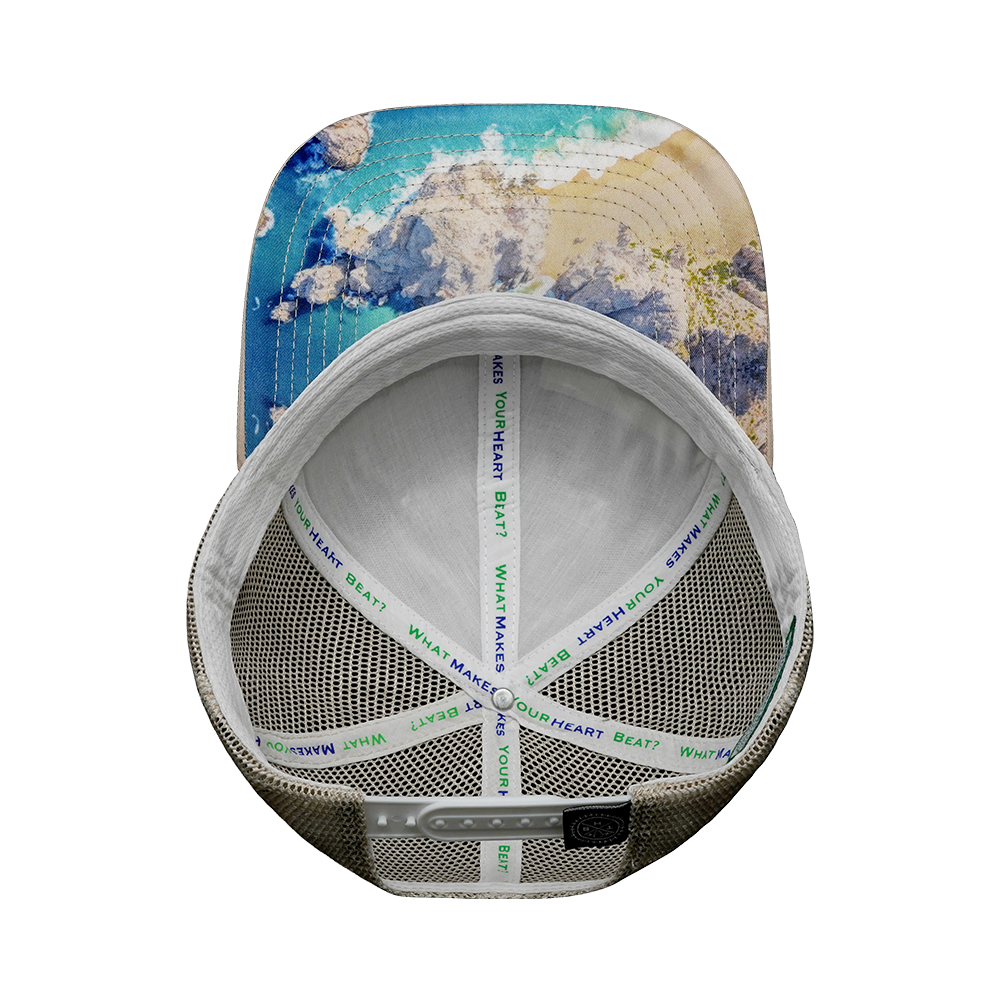 Cabo - 6 Panel - Cream / Gray - Trucker Mesh (Unisex)