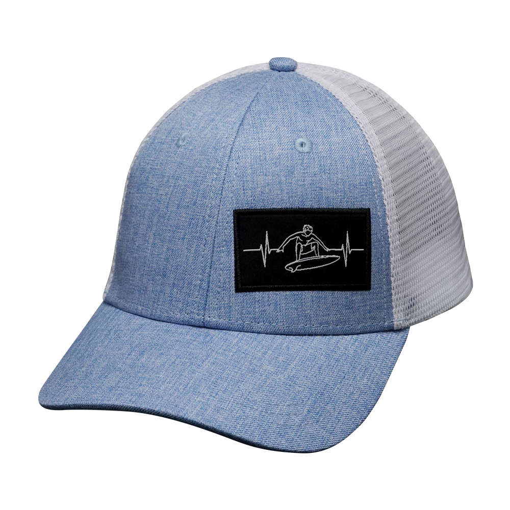 Surf - 6 Panel - Shallow Fit - Light Blue / White - Trucker Mesh (Unisex)