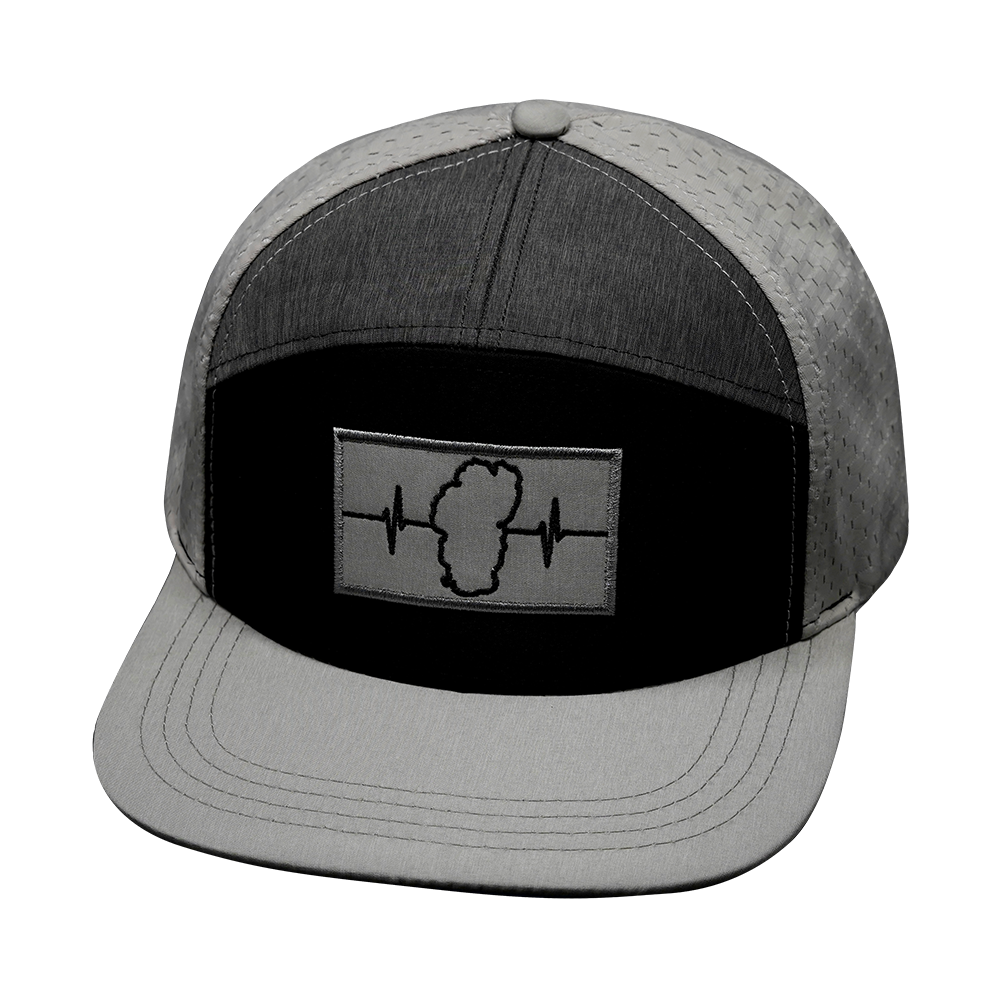 Tahoe - 7 Panel - Gray / Black / Charcoal - Jersey Mesh (Unisex)