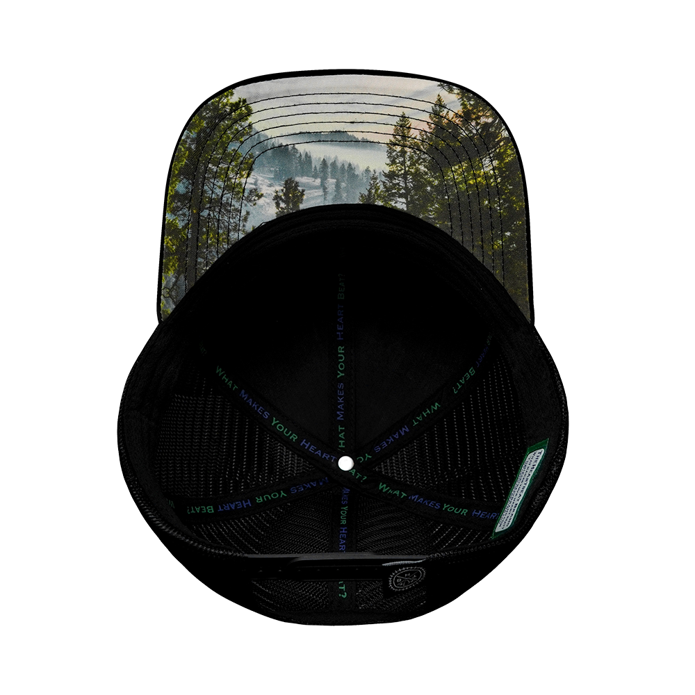 Idaho - 6 Panel - Black - Laser Mesh (Unisex)