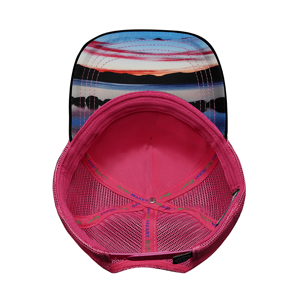 Tahoe - 5 Panel - Quilted Velvet - Black / Pink - Trucker Mesh (Unisex)