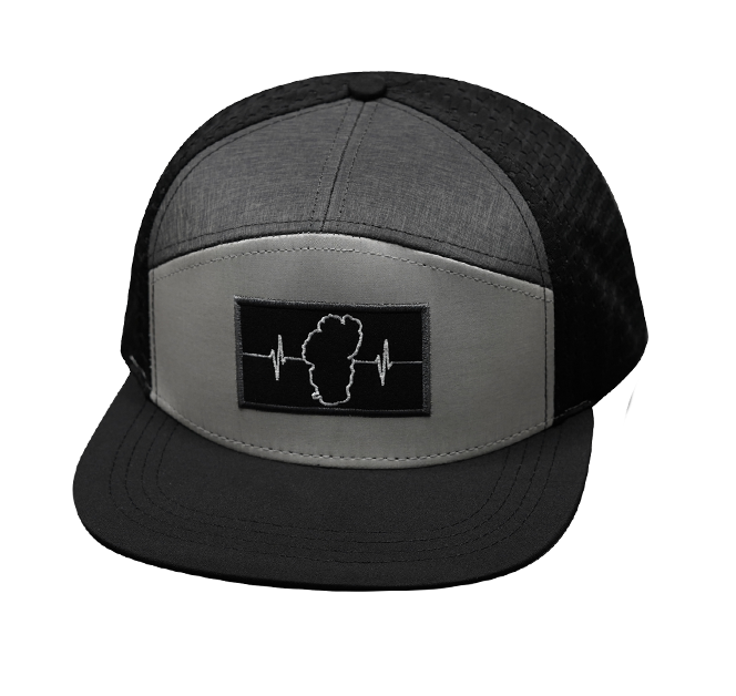 Tahoe - 7 Panel - Black / Gray / Charcoal - Jersey Mesh (Unisex)