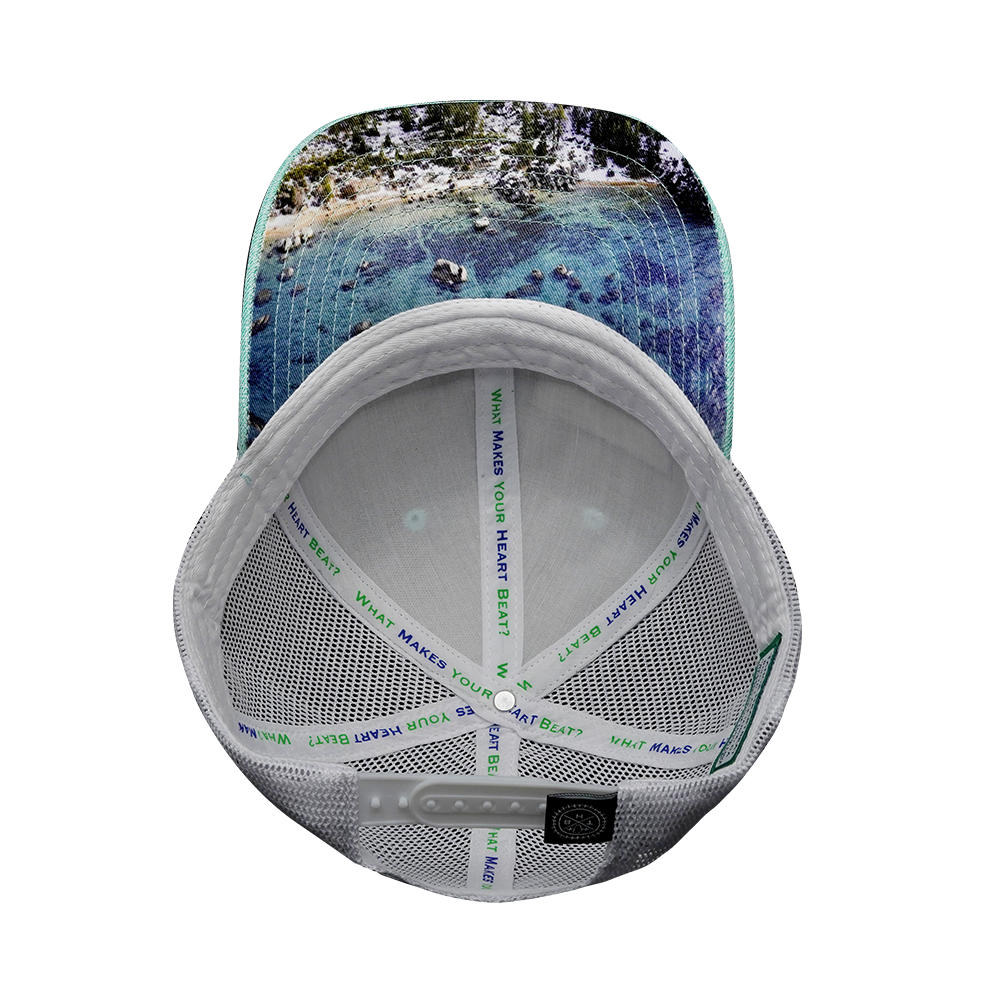 Tahoe - 6 Panel - Shallow Fit - Teal / White - Trucker Mesh (Unisex)