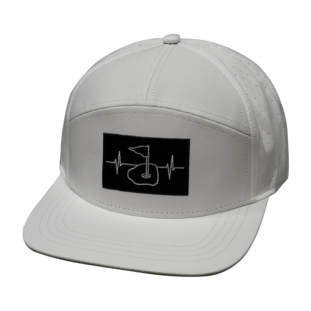 Golf - 7 Panel - White (No Photo) - Laser Mesh (Unisex)