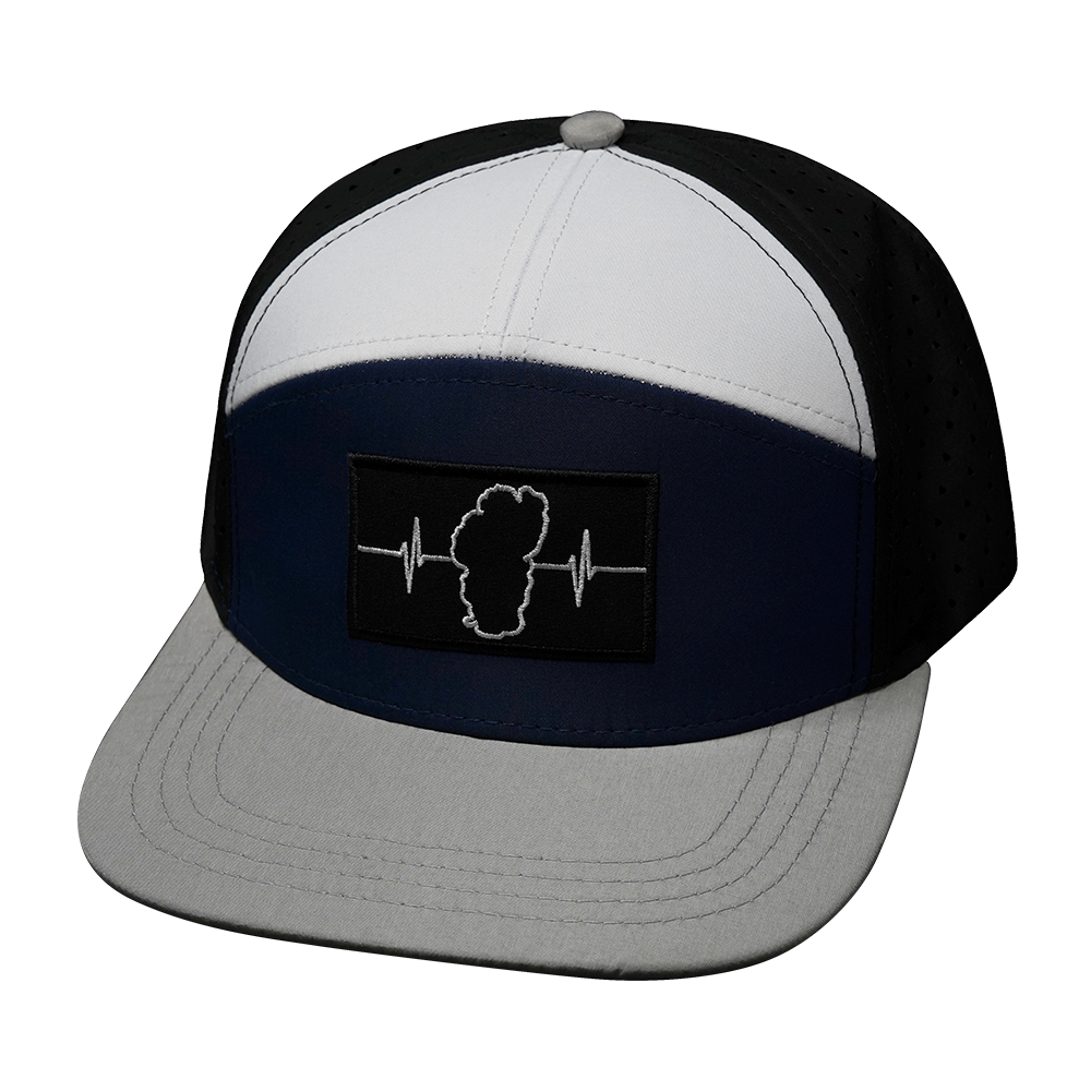 Tahoe - 7 Panel - Gray / Navy / White / Black - Jersey Mesh (Unisex)
