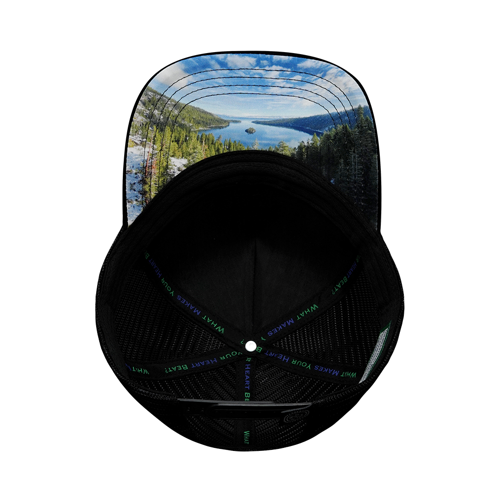 Tahoe - 5 Panel - Quilted Velvet - Black - Trucker Mesh (Unisex)