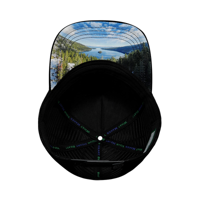 Tahoe - 5 Panel - Quilted Velvet - Black - Trucker Mesh (Unisex)
