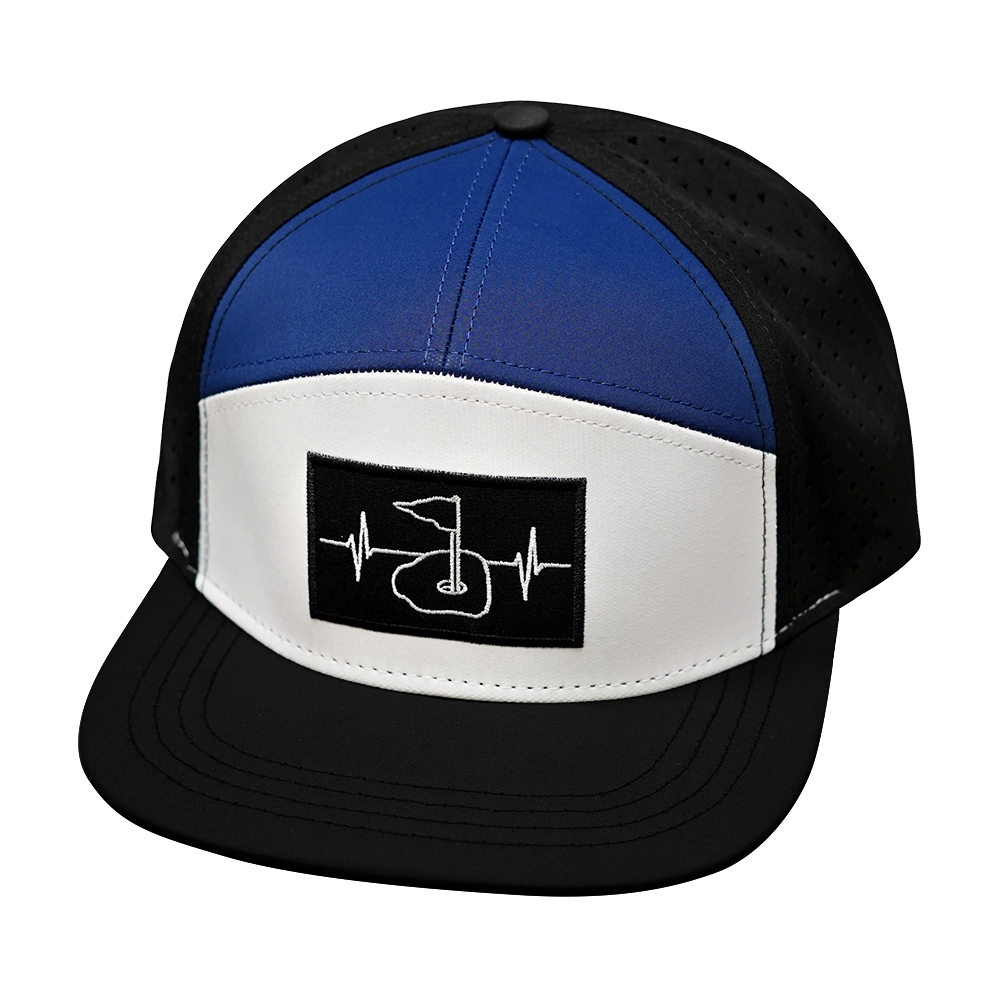 Golf - 7 Panel - Black / White / Navy (No Photo) - Laser Mesh (Unisex)