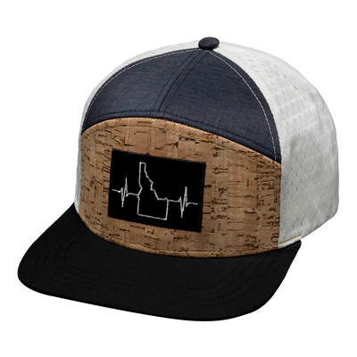 Idaho - 7 Panel - Cork - Black / Navy / White - Laser Mesh (Unisex)