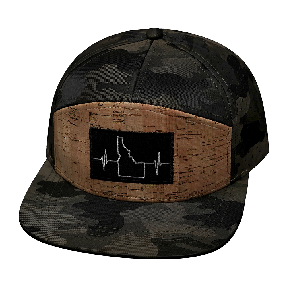 Idaho - 7 Panel - Cork - Tan Camo - Laser Mesh (Unisex)