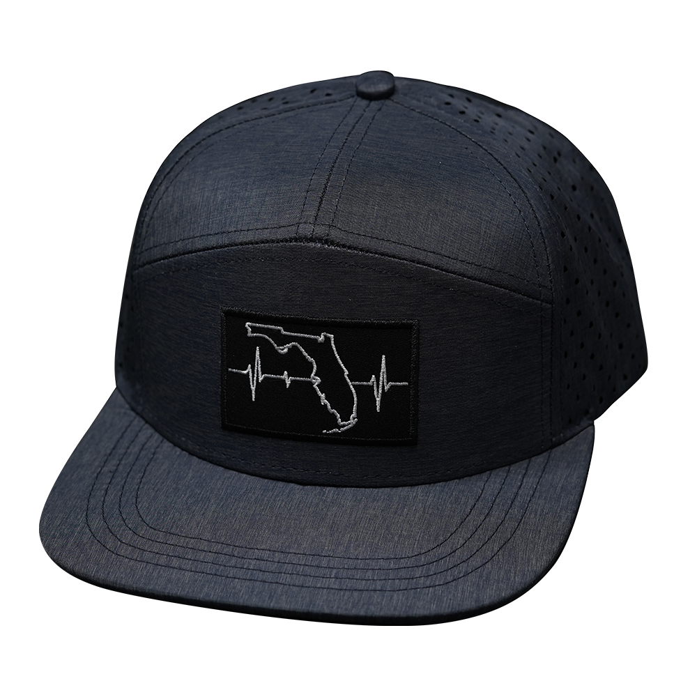 Florida - 7 Panel - Ocean Blue - Laser Mesh (Unisex)