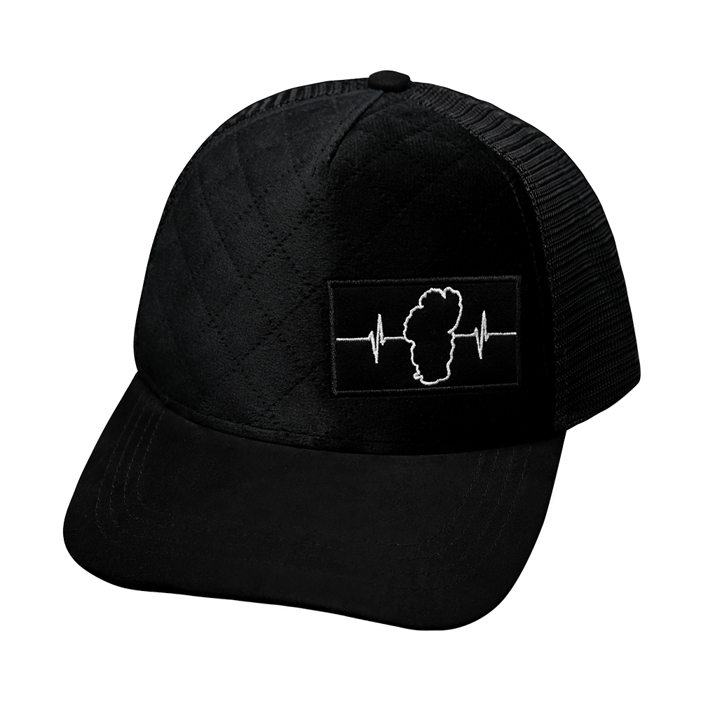 Tahoe - 5 Panel - Quilted Velvet - Black - Trucker Mesh (Unisex)