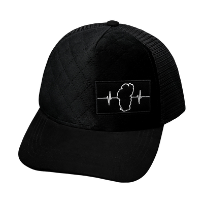Tahoe - 5 Panel - Quilted Velvet - Black - Trucker Mesh (Unisex)