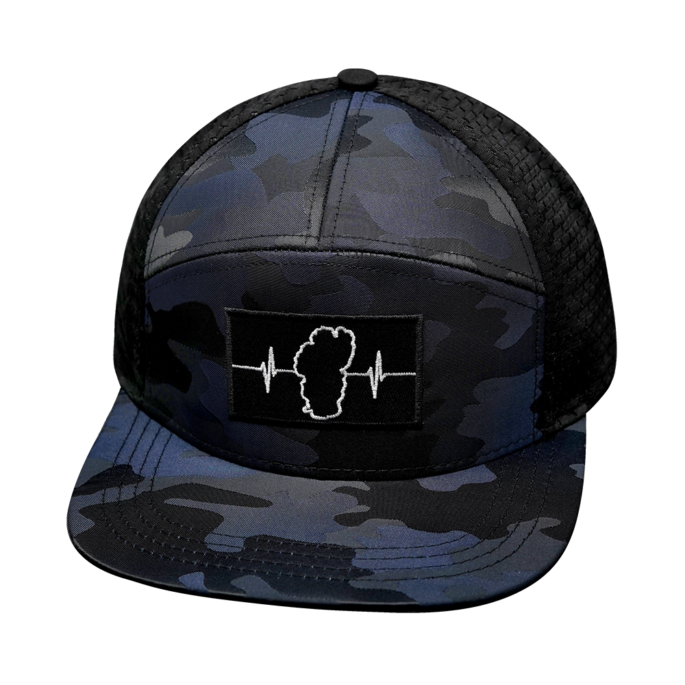 Tahoe - 7 Panel - Navy Camo / Black - Jersey Mesh (Unisex)