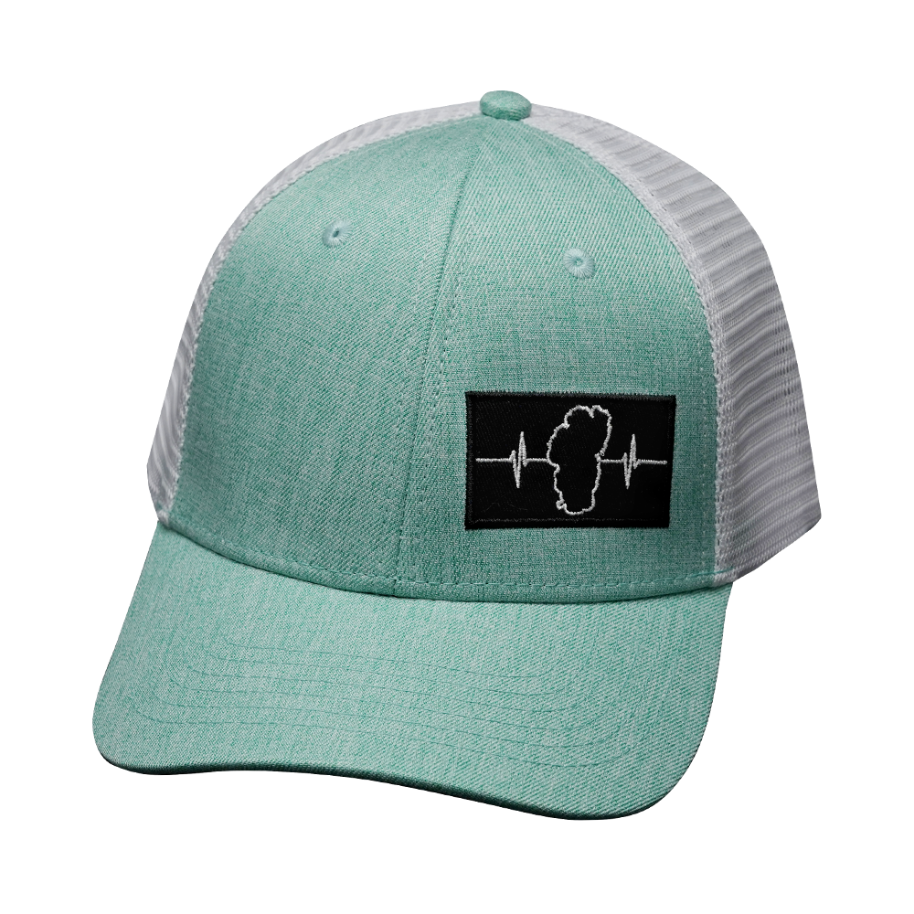 Tahoe - 6 Panel - Shallow Fit - Teal / White - Trucker Mesh (Unisex)