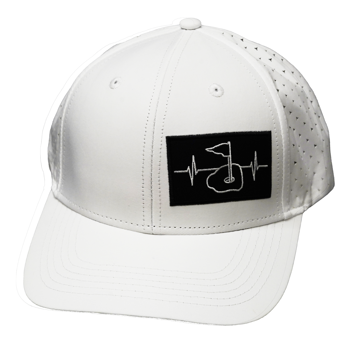 Golf - 6 Panel - White (No Photo) - Laser Mesh (Unisex)