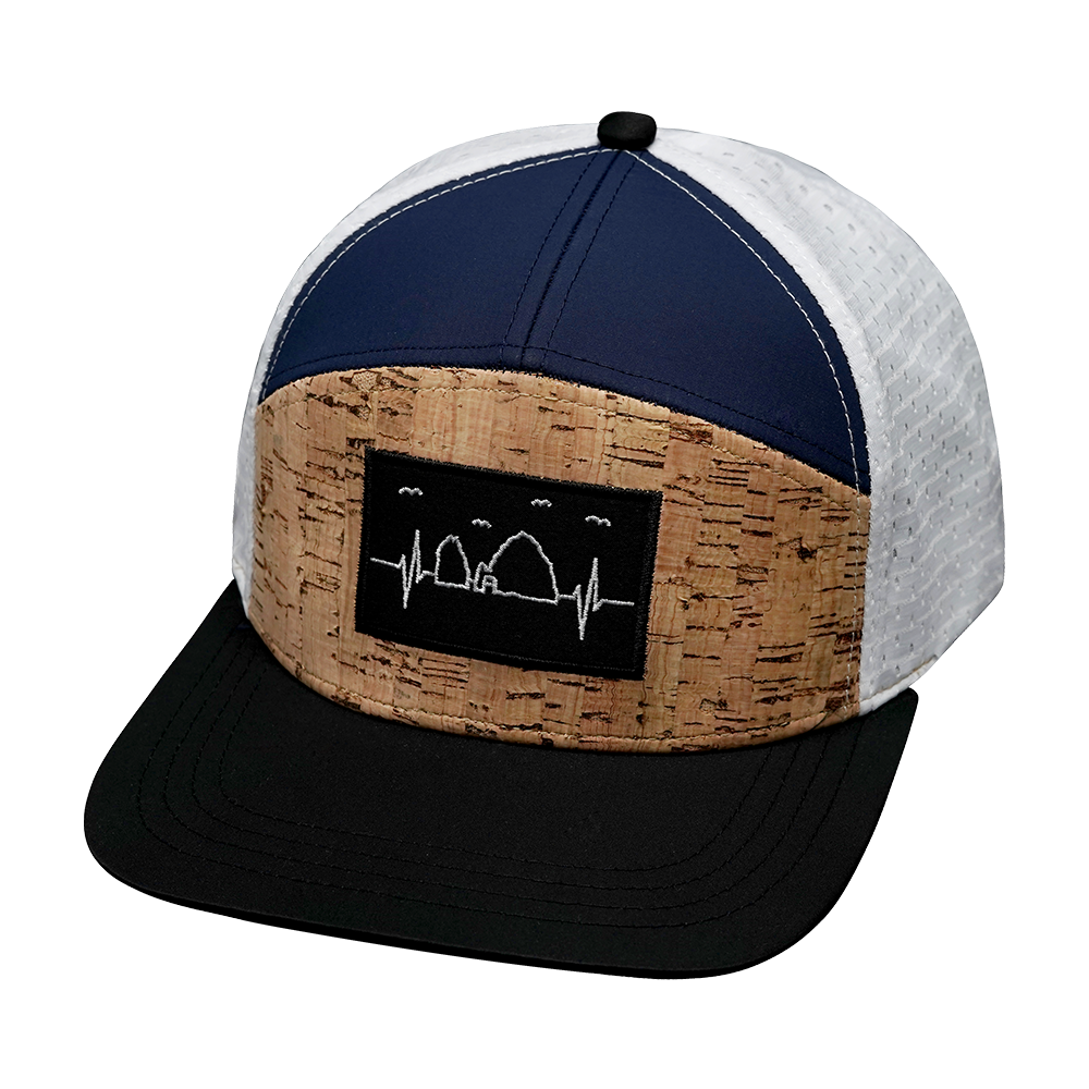 Cabo - 7 Panel - Cork - Black / Navy / White - Jersey Mesh (Unisex)