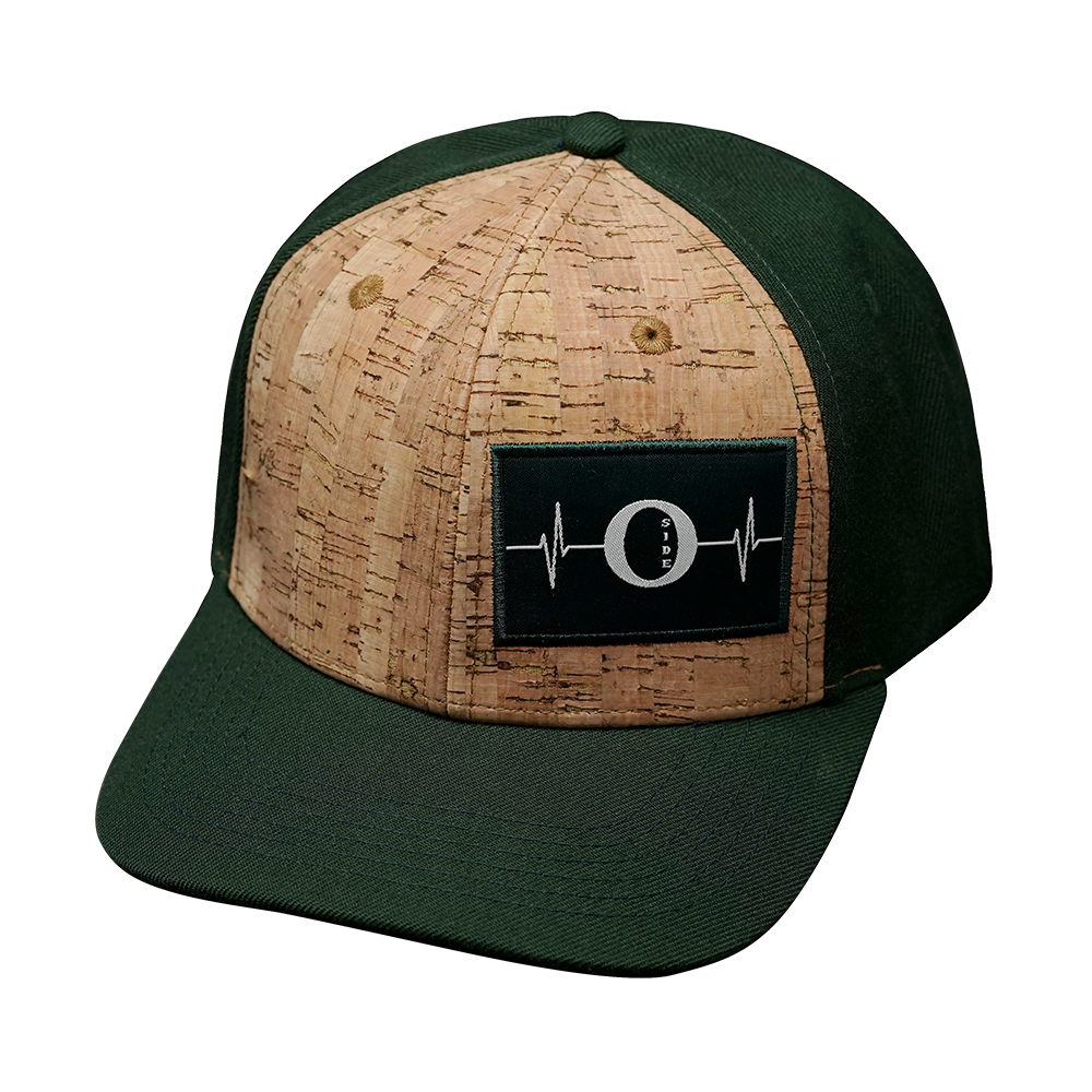 Oceanside "Oside" - 6 Panel - Cork - Green / Black - Fabric Back (Unisex)