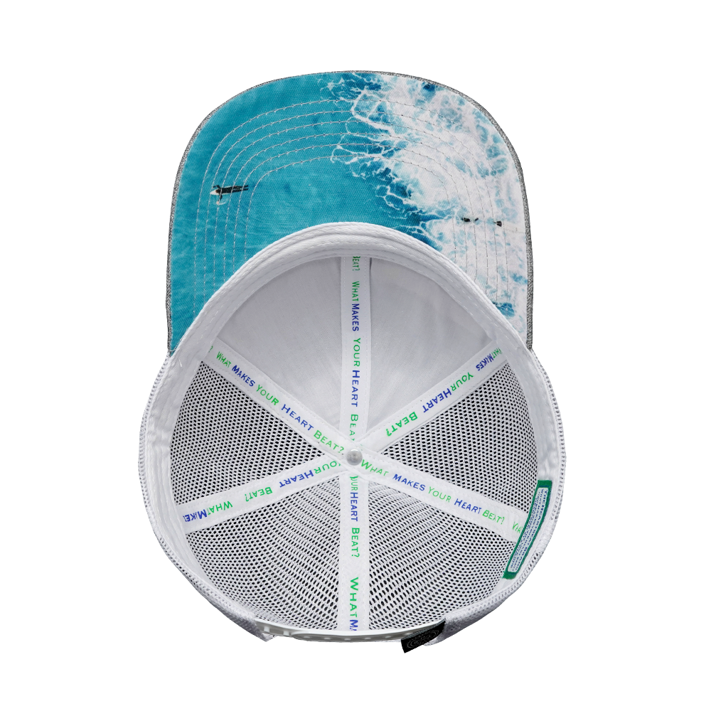 Surf - 6 Panel - Shallow Fit - Heather Gray / White - Trucker Mesh (Unisex)