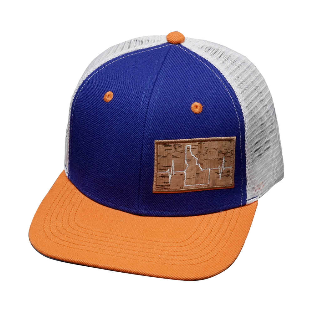 Idaho - 6 Panel - Royal Blue / Orange / White - Trucker Mesh (Unisex)