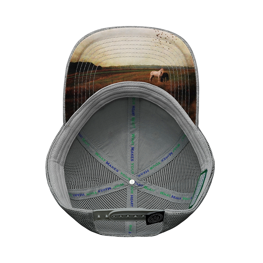 Nevada - 6 Panel - Shallow Fit - Cork - Heather Gray - Trucker Mesh (Unisex)