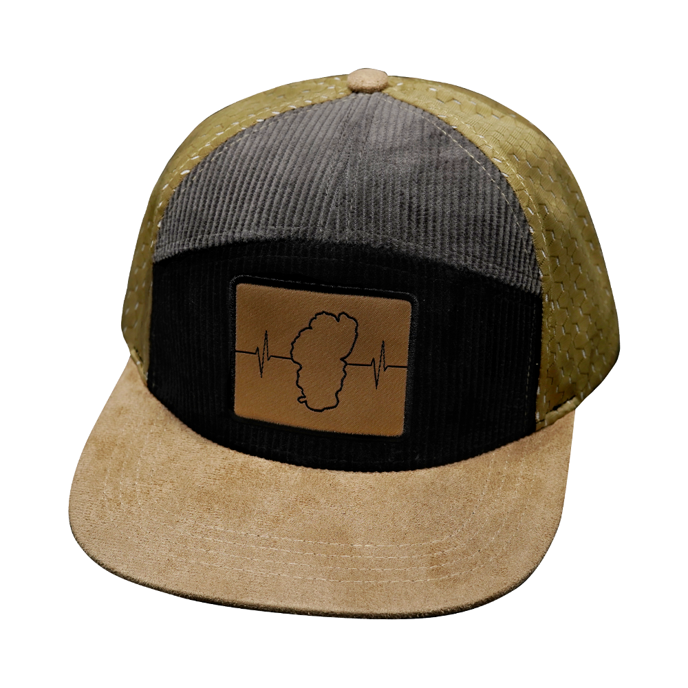 Tahoe - 7 Panel - Corduroy - Tan / Black / Gray - Fabric Back (Unisex)