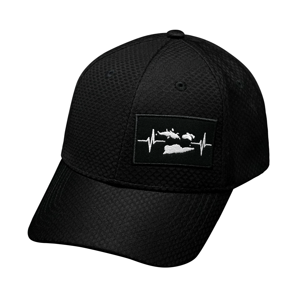 Virgin Islands - 6 Panel - AirMesh - Athletic Fit - Black - Fabric Back (Unisex)