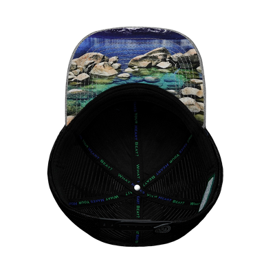 Tahoe - 6 Panel - Shallow Fit - Heather Gray / Black - Trucker Mesh (Unisex)