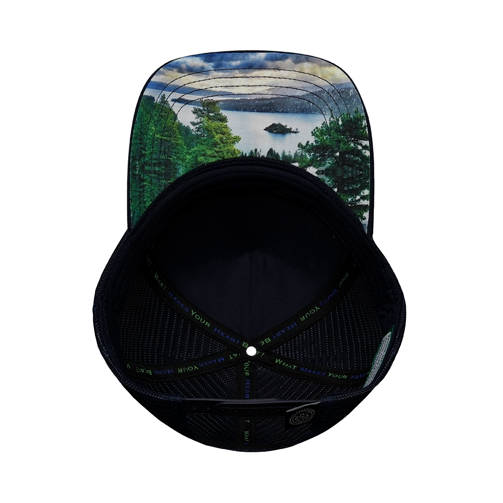 Tahoe - 5 Panel - Quilted Velvet - Navy - Trucker Mesh (Unisex)